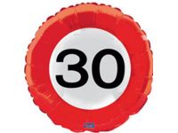 Verkeersbord ballon 30 Folieballon