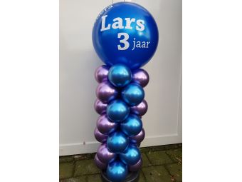 Leeftijden ballonnenzuil chroom