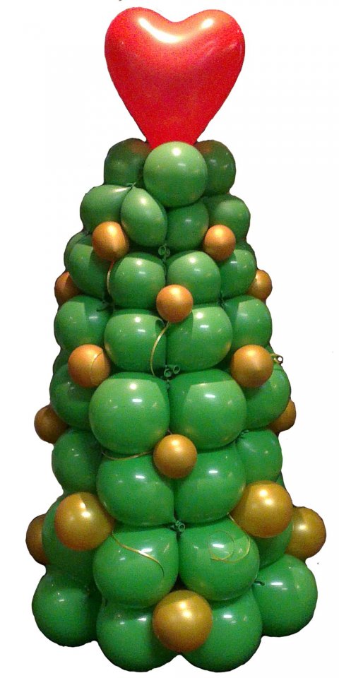 Ballonnen kerstboom met ballen foto