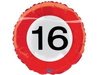Verkeersbord ballon 16 Folieballon