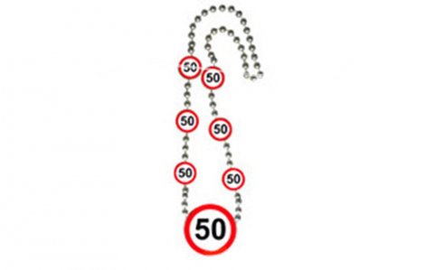 Ketting verkeersbord 50 foto