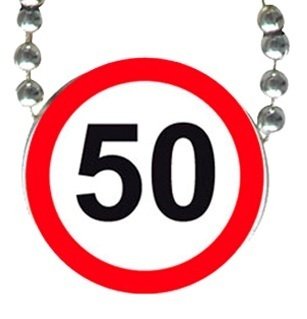 Ketting verkeersbord 50 foto