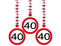 Hangdecoratie Verkeersbord 40