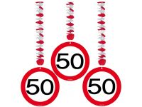 Hangdecoratie Verkeersbord 50