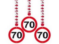 Hangdecoratie Verkeersbord 70