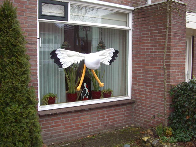 Ooievaar witte 3d foto