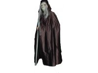 Zwarte cape met capuchon en masker