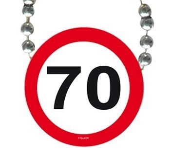 Ketting verkeersbord 70 foto