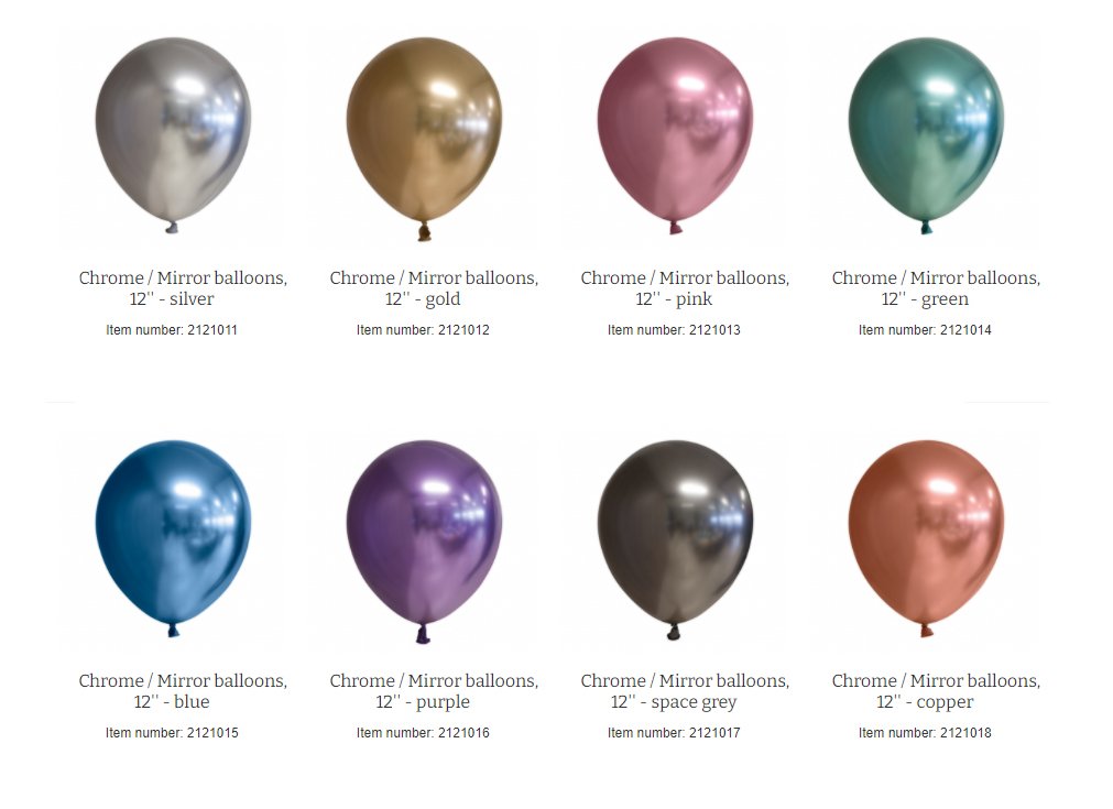 kleurkaart chroom ballonnen foto