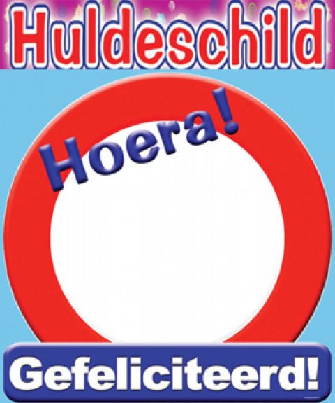 Huldeschild Blanco foto