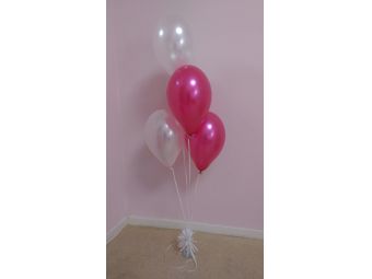 Helium ballon decoratie 4st met gewichtje