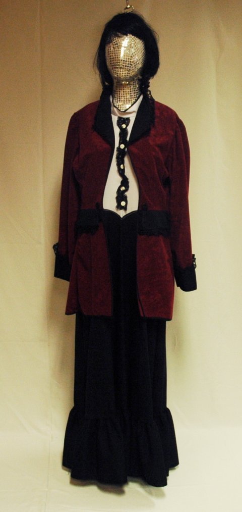 Dickens style jurk met jas foto