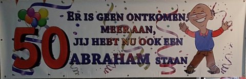 Spandoek voor Abraham foto