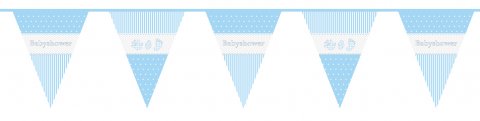Babyshower vlagenlijn Jongen 10m foto