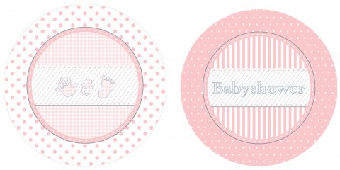 Babyshower borden Meisje 10 stuks foto