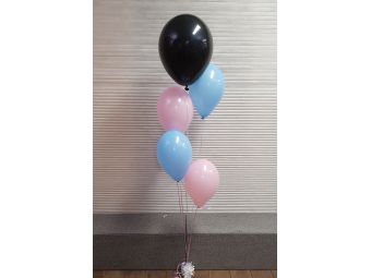 Gender reveal ballon tros blanco