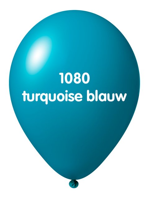 Onbedrukte ballonnen 10 st Turquoise Blauw foto