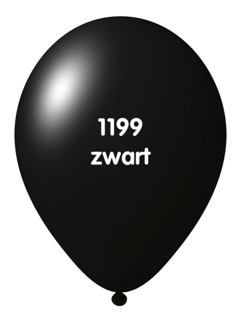 Onbedrukte ballonnen 10 st Zwart foto