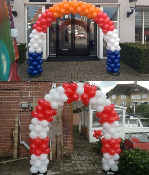 Ballonnenboog dubbel of meer gestapeld foto