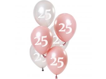 ballonnen 25 jaar 6 stuks