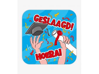 huldeschild geslaagd cartoon