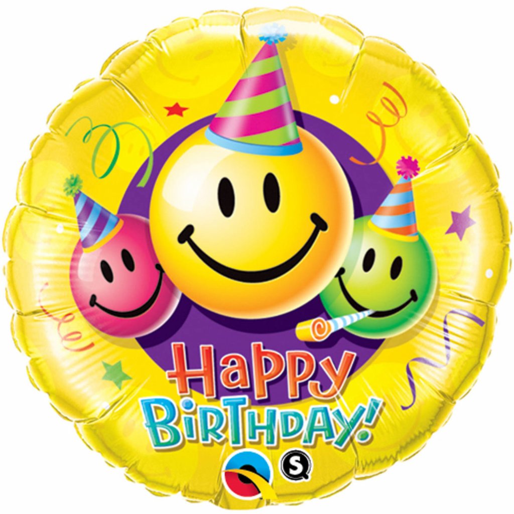 Emoticon Happy birthday smiley faces 45cm foto