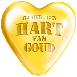 Big Sign Hart van goud foto