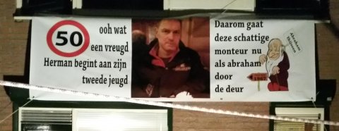 Persoonlijk spandoek foto