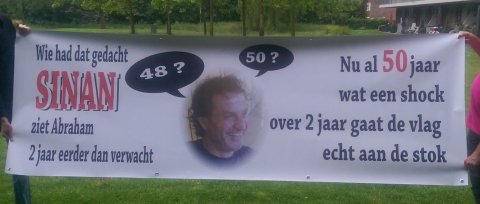 Persoonlijk spandoek foto