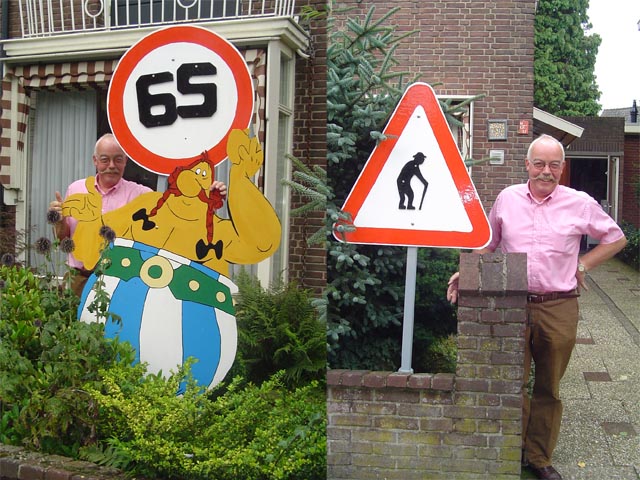 Verkeersbord rond foto