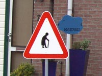 Verkeersbord driehoek S