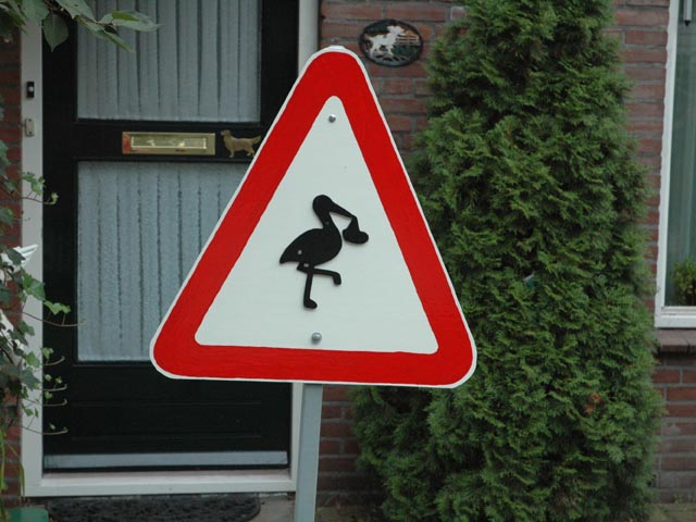 Verkeersbord driehoek foto