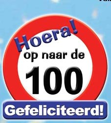 Huldeschild op naar de 100 foto