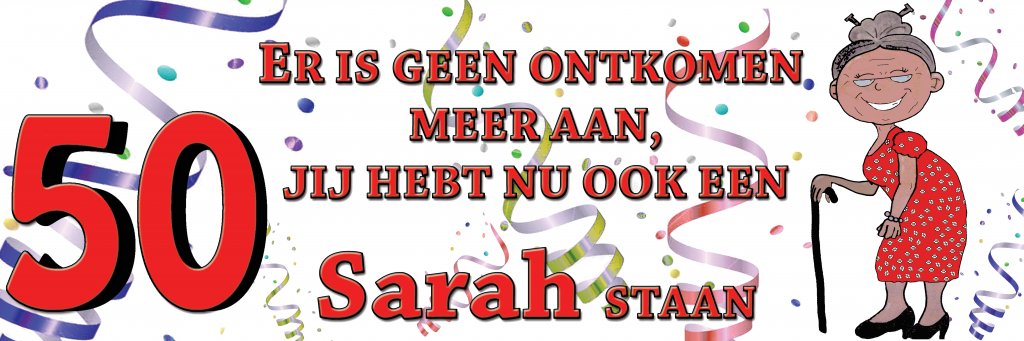 Spandoek voor Sarah foto
