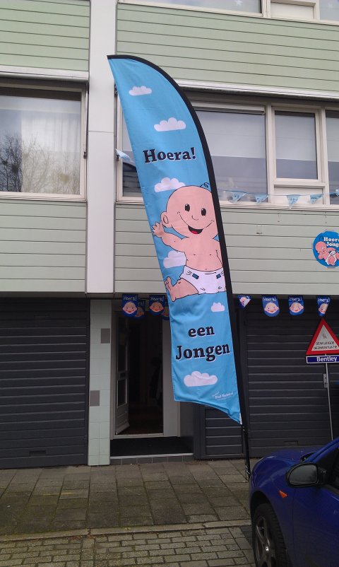 Baby beach vlag jongen 5m foto