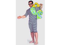 Badpak blauw L